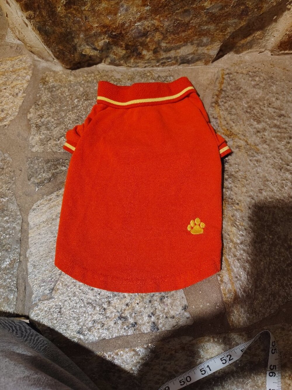 Top Paw Dog's Red Polo Shirt Size Medium Cotton